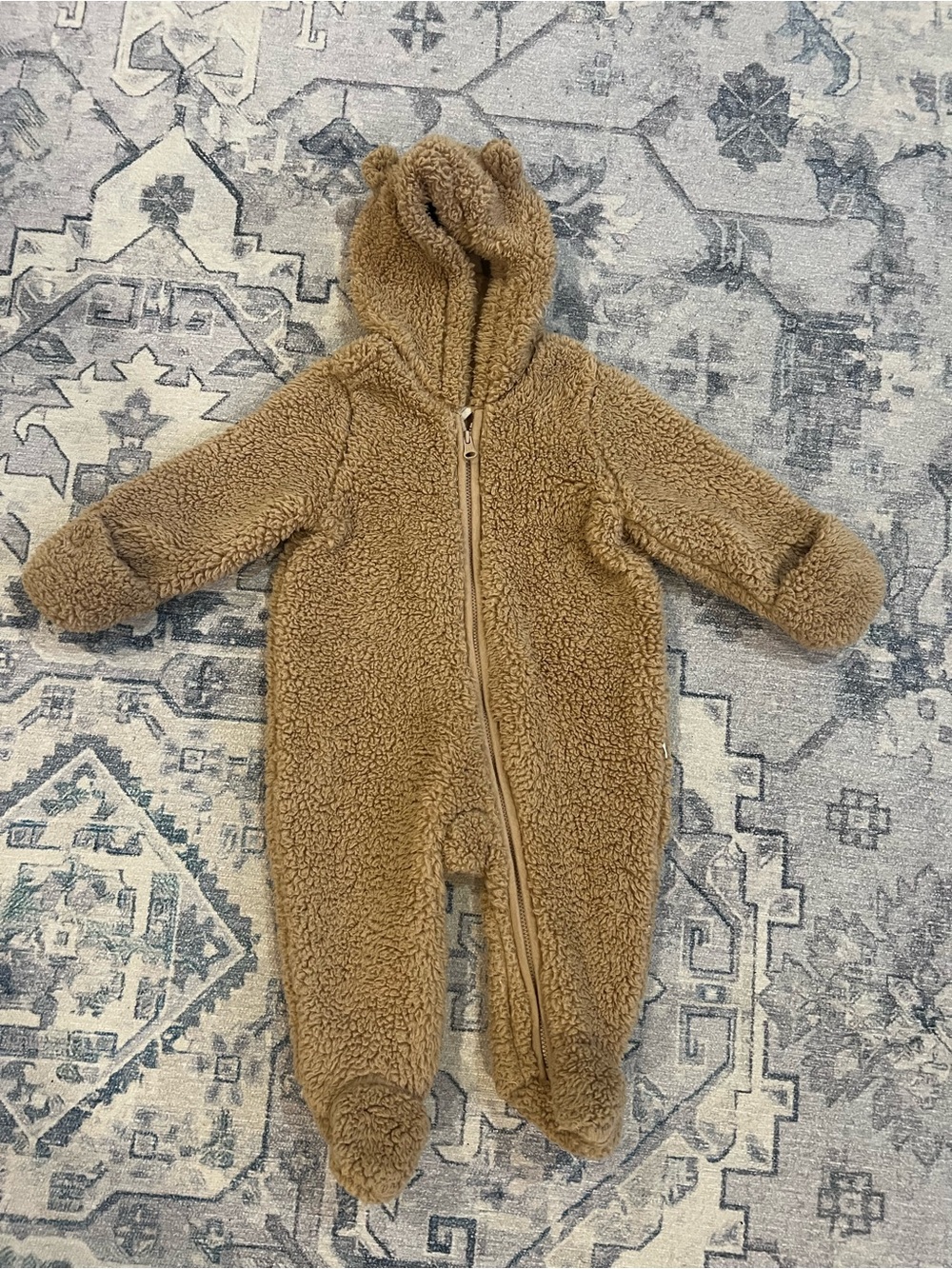 Baby Gap 3-6M Teddy Bear Sherpa Bunting Hooded Snowsuit